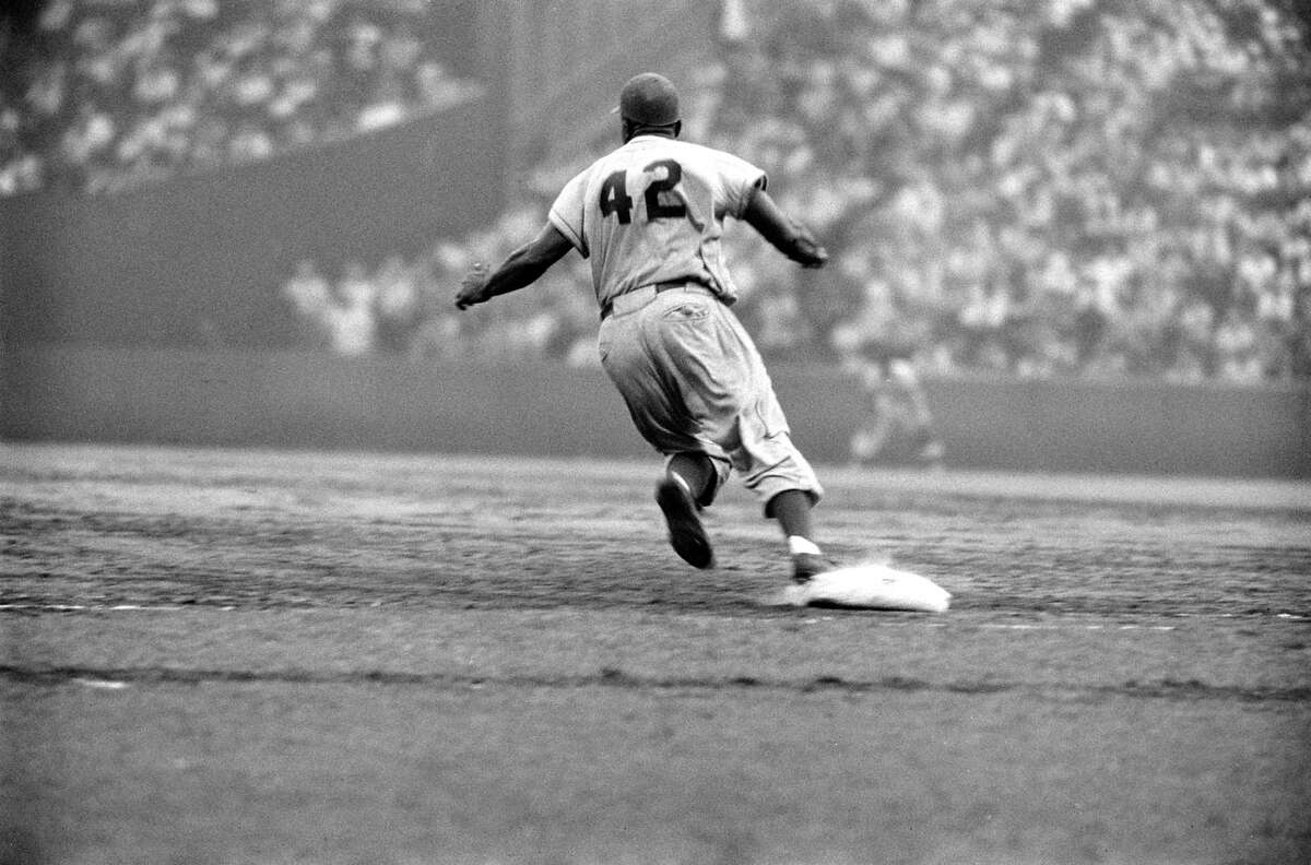 Jackie Robinson by Hulton Archive