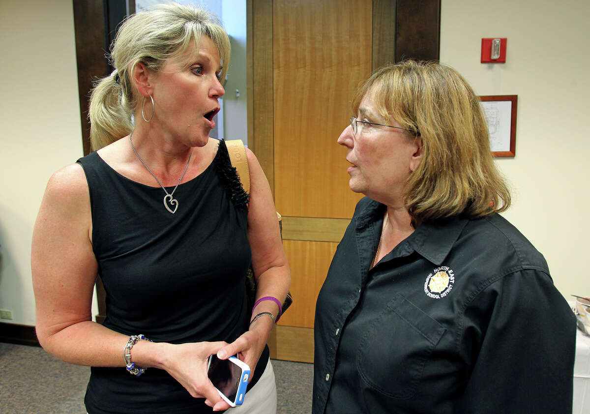 Shannon Grona, left, and Sandy Huey have earned re-election to the North East Independent School District board.