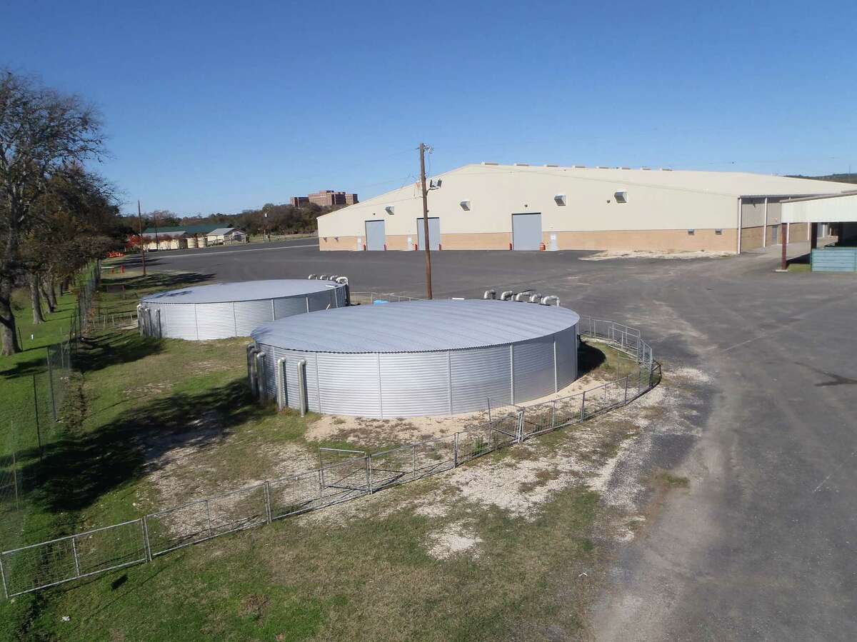 Tanks at the Hill Country Youth Event Center along with underground storage pipes can hold 152,000 gallons of rainwater collected from the facility’s roof, a system whose scale might be the biggest in the U.S. Southwest. It won a Texas Water Development Board’s Rain Catcher Award last week.