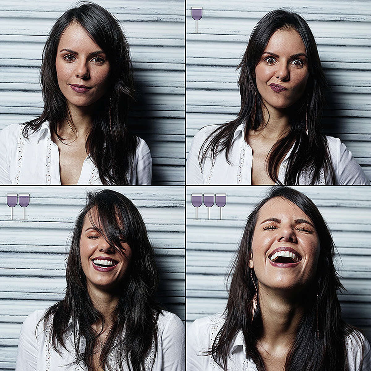 Brazilian photographer Marcos Alberti captured these images to show how people's appearances change as they drink wine.