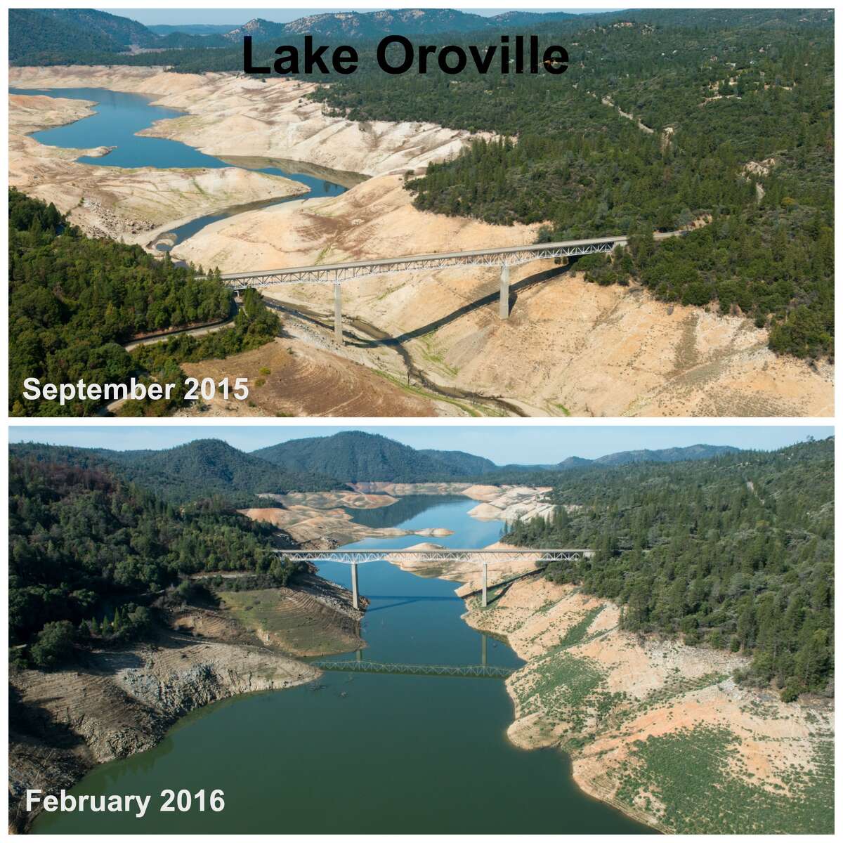 Beforeandafter photos show California storm's insane impact on water