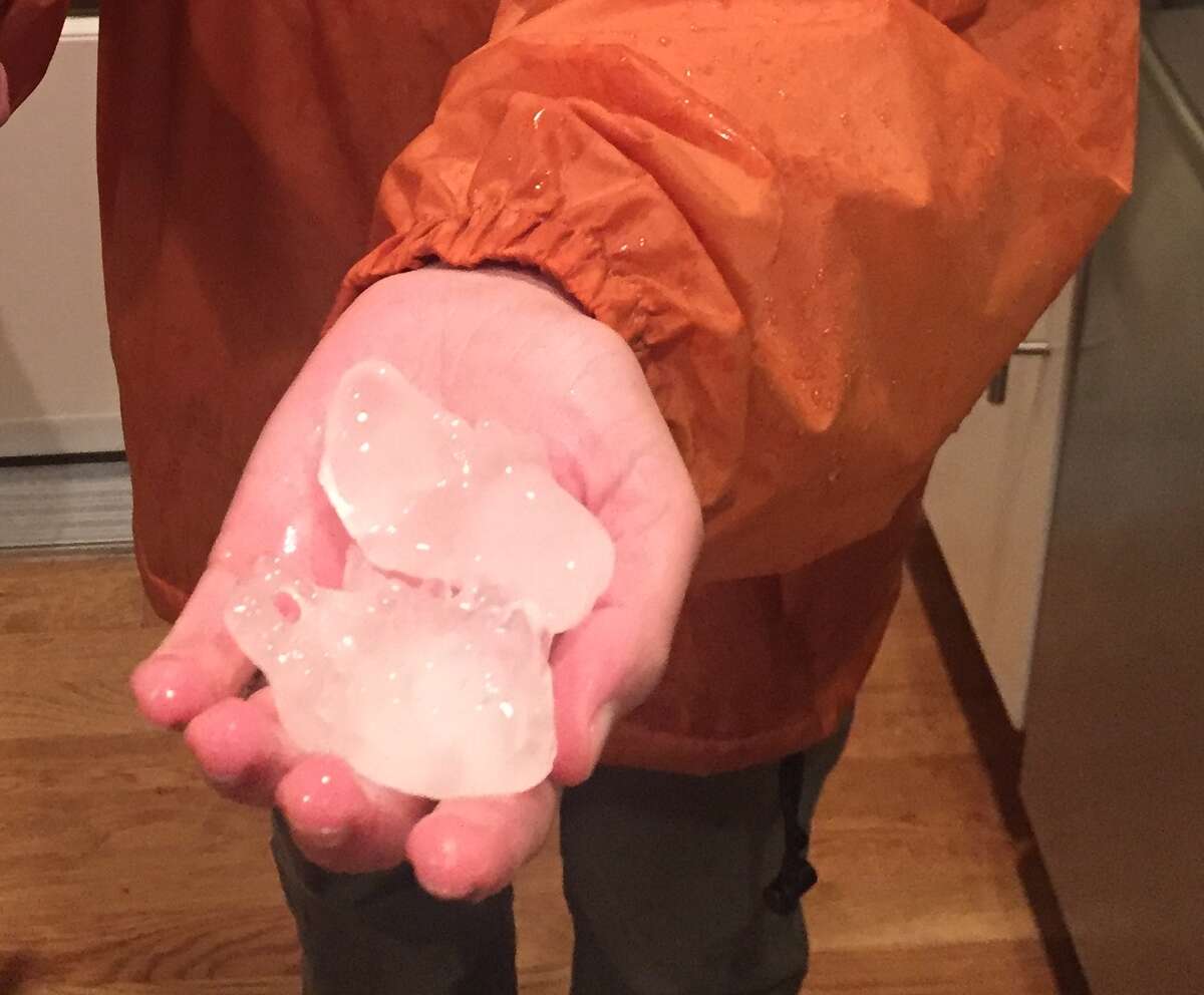 Hail fell over much of San Antonio and northern Bexar County Tuesday night, leaving in its wake broken windows, windshields and photos on social media to prove it.