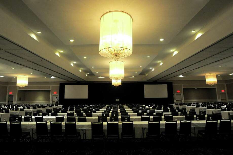 From Floor To Ceiling Five Floors Up An 18m Renovation In The Grand Ballroom Shown In This April 13 2018 Photo Is Set Up