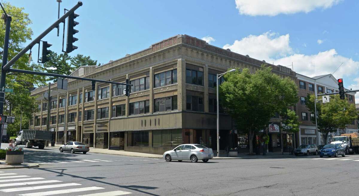Building on the corner of Main Street and West Street, in Danbury, where the Danbury campus of Naugatuck Valley Community College will expand, using the top two floors.