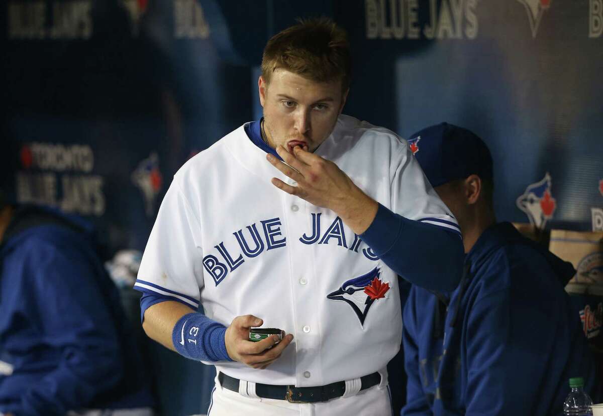 Blue Jays 1B Justin Smoak 2016 stats: .271 BA, .426 OBP, .417 SLG, one double, two homers, seven RBIs, 25 games.
