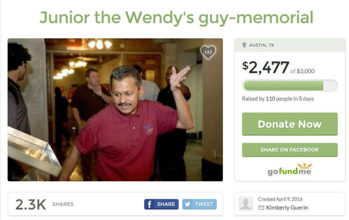 Ishmael Mohammed, better known as Junior the Wendy’s Guy, died in Austin after being kicked or punched in the face. He was a beloved mainstay at the University of Texas campus. Credit: GoFundMe screenshot.