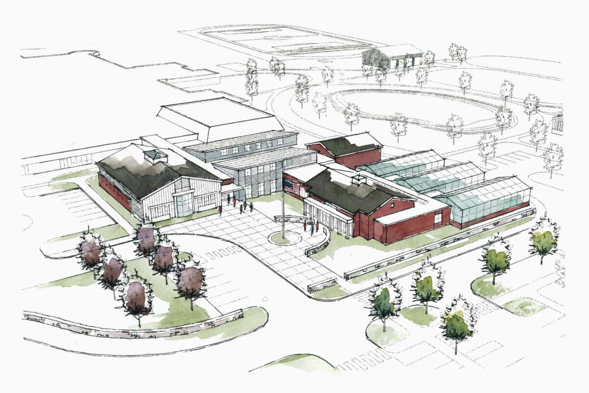 The proposed Agriscience STEM Center complex for Shepaug Vally School in Region 12. The future of this center hangs on state bonding of $29 million toward the construction cost.