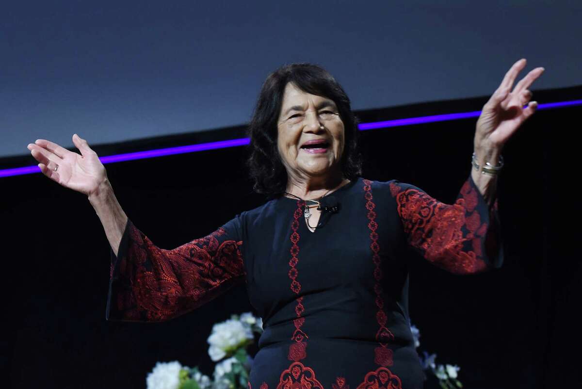 Dolores Huerta speaks during Planned Parenthood?’s 2016 Annual Luncheon in San Antonio on Friday, April 15, 2016.