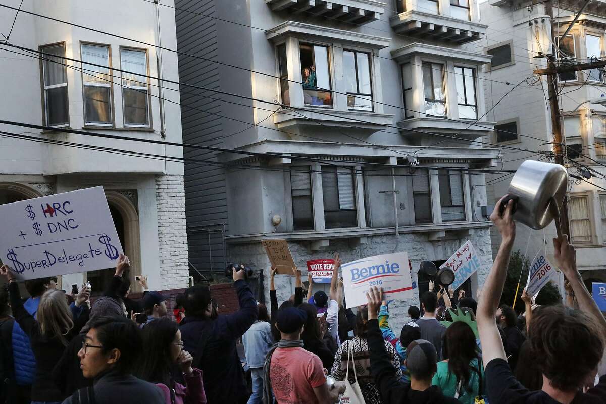 Sanders Supporters Demonstrate At Clinton Fundraiser In Sf 