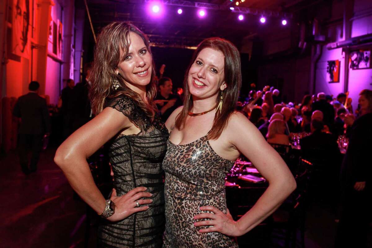 Misty Hughes, left, and Shannon Carter at the Alley Ball. (For the Chronicle/Gary Fountain, April 16, 2016)