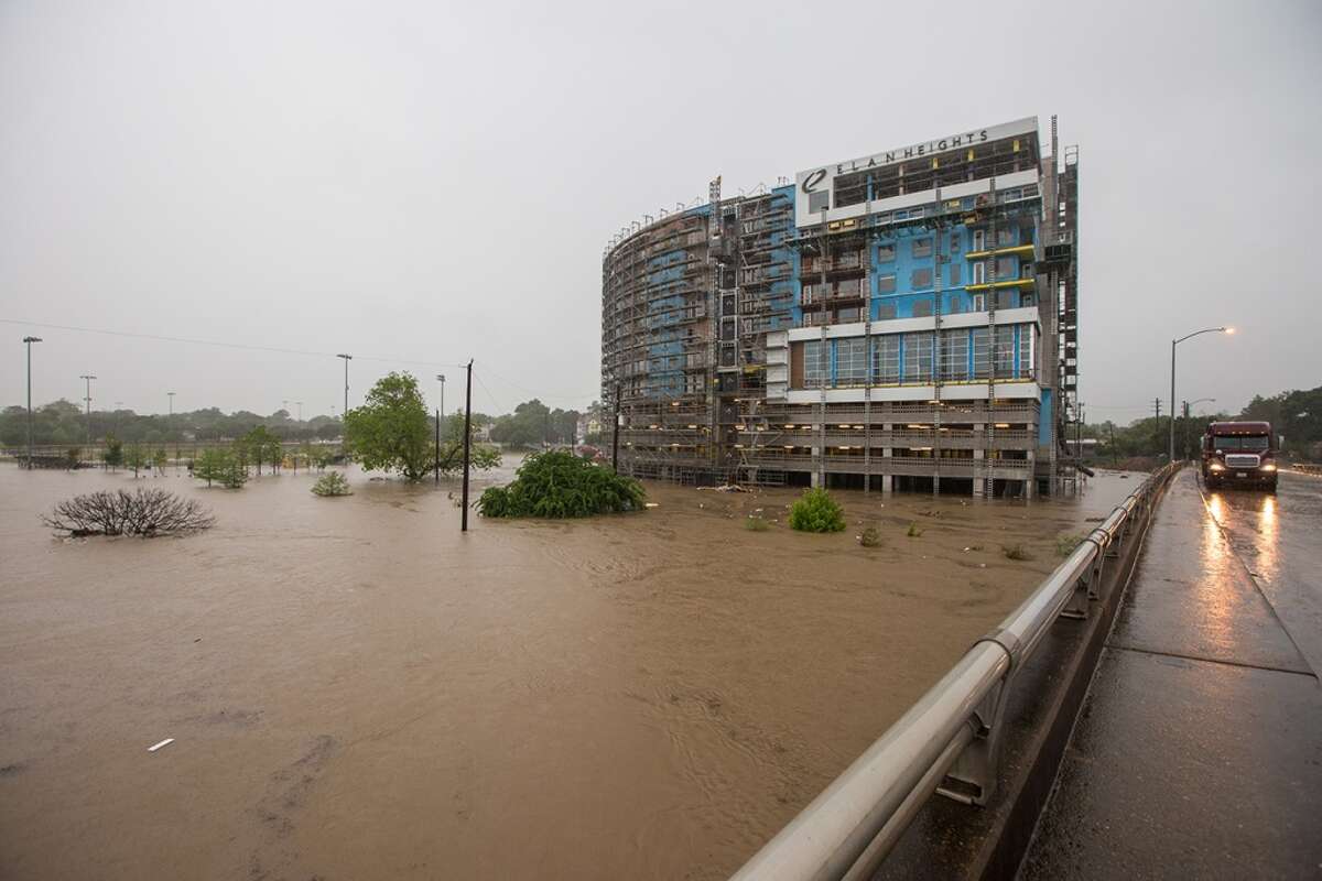 Photography Andy Hemingway took these photos during a walk along several of Houston freeways April 18, 2016. The freeways were virtually empty due to severe flooding caused by historic storms overnight.