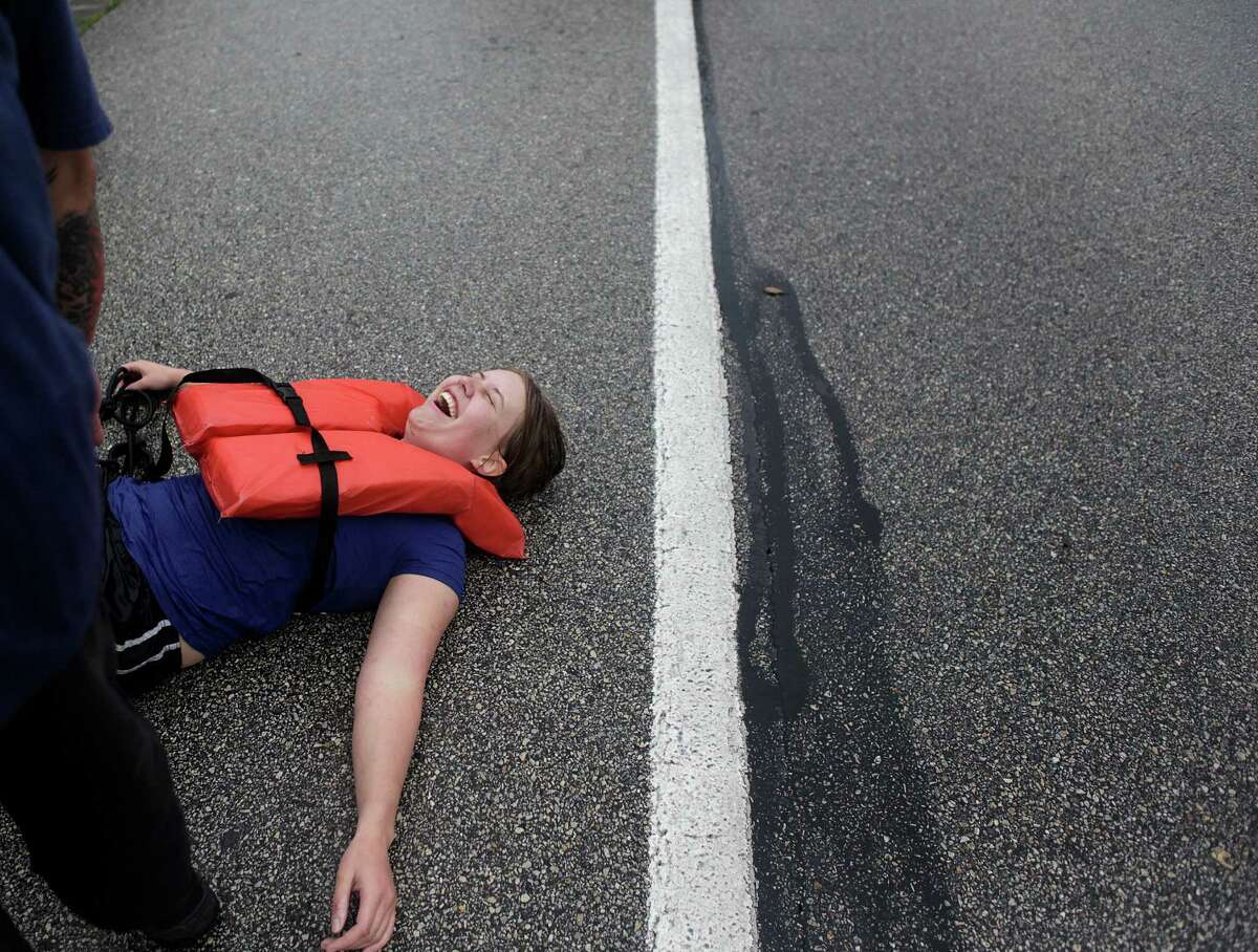 Raw video Drowning horses fight for survival in flood waters near Houston