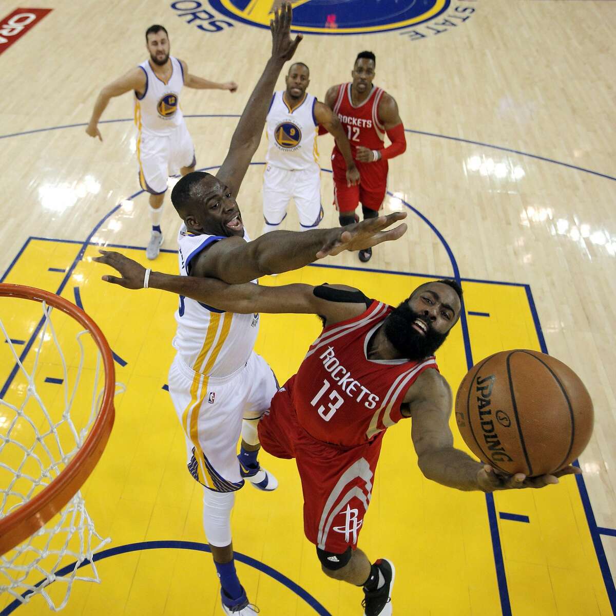 Draymond Green (left) finished second in the voting.
