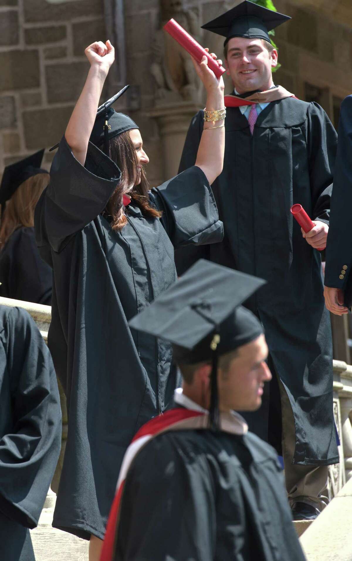 Charles F. Dolan School of Business graduate Ashley Scaglione during Fairfield University’s 2015 commencement ceremony.