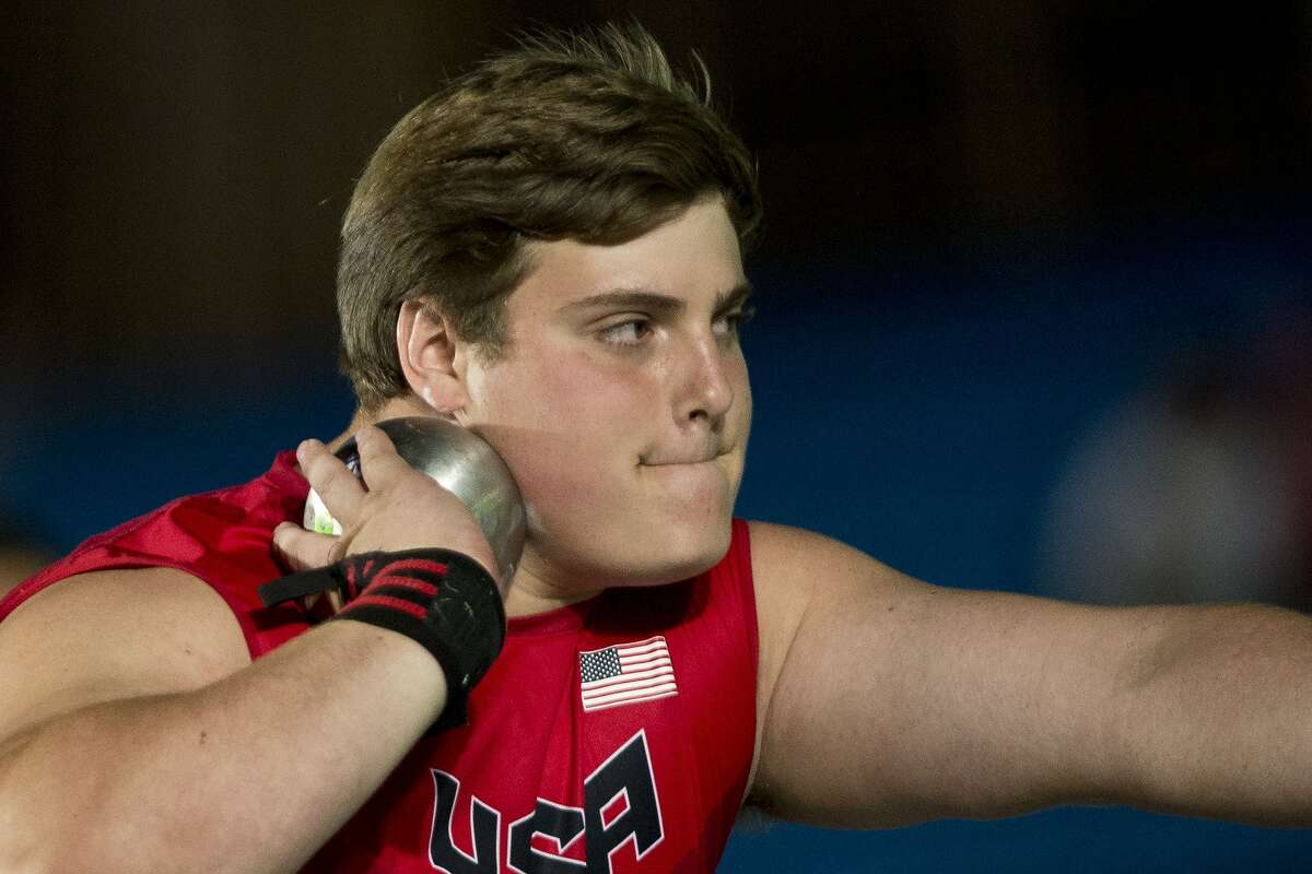 Adrian Piperi of the US competes in the men's Shot Put during the 9th IAAF World Youth Championships held at the Pascual Guerrero Olympic Stadium, on July 15, 2015, in Cali, Colombia. AFP PHOTO / LUIS ROBAYOLUIS ROBAYO/AFP/Getty Images