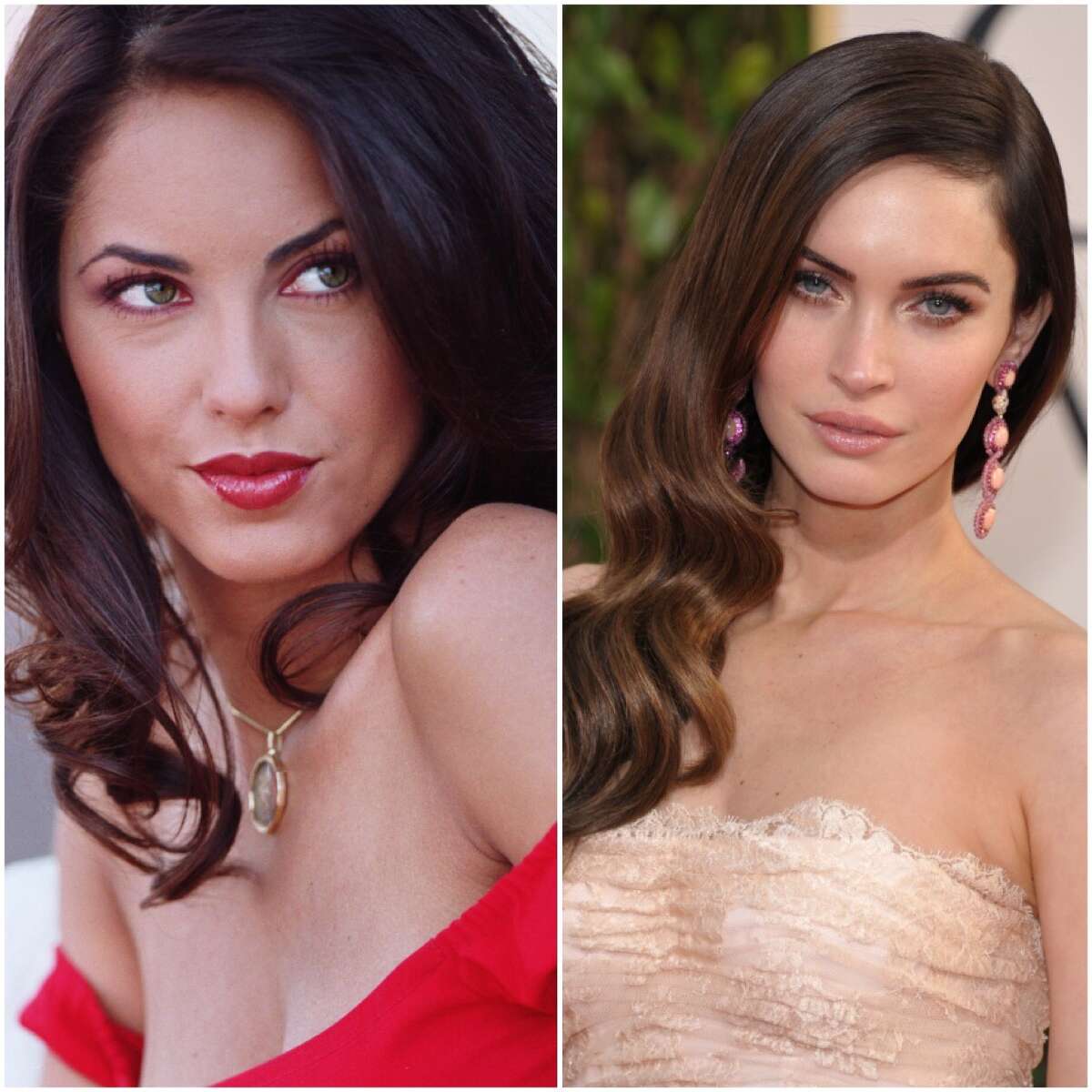 Barbara Mori and Megan Fox The cat-eyed stars have been mesmerized by many, Mori had her admirers while playing "Rubi" in a Mexican novela, while Fox is known for her hot role in Transformers. Image credit: Univision and John Shearer/Associated Press