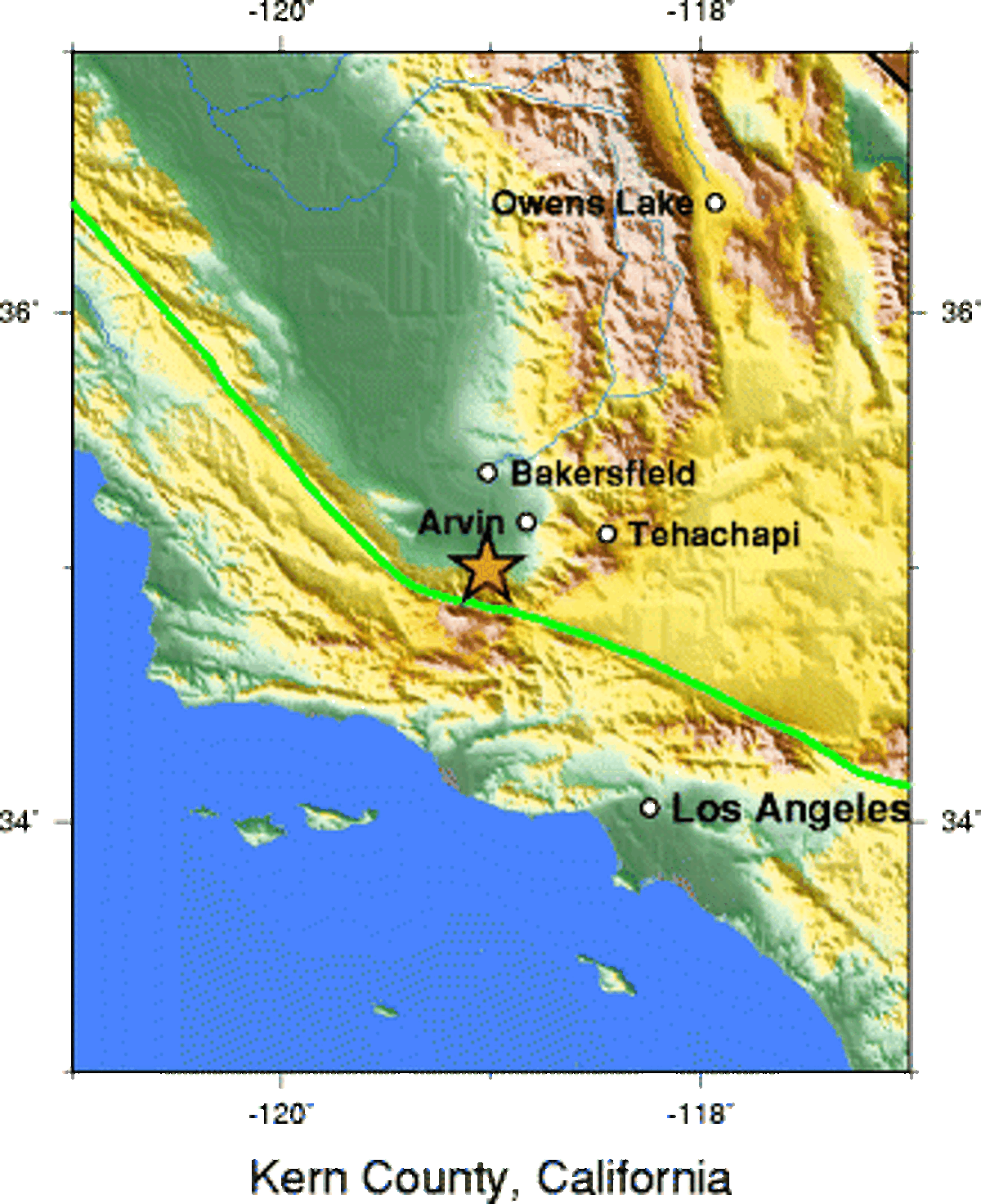 Largest earthquake in bakersfield ca