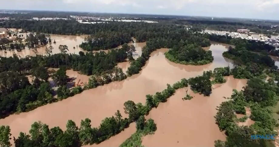 Watch: Drone footage shows some of Houston's most flooded areas