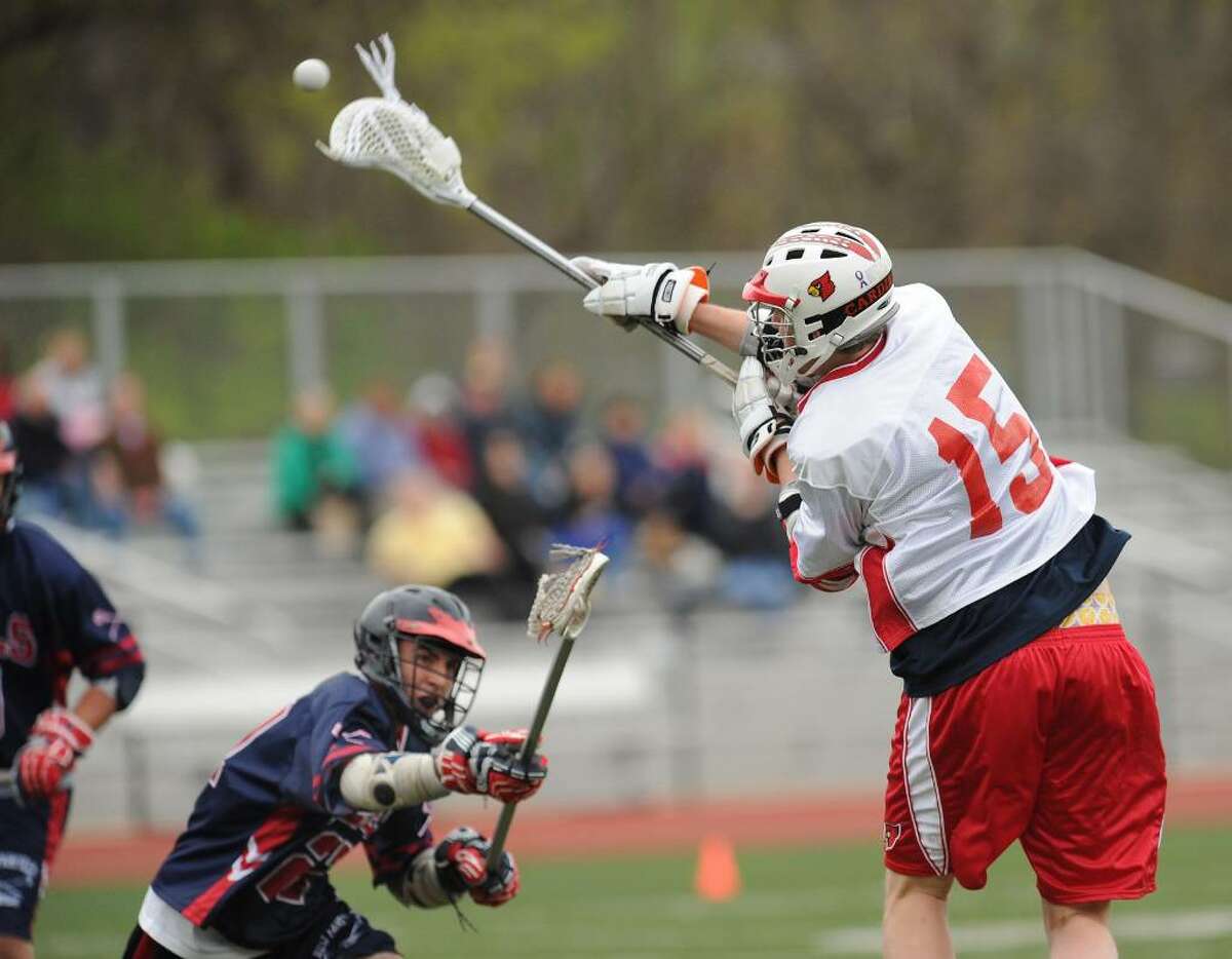 Clay Graham of GHS, boys lacrosse, during game against New Fairfield, at GHS.