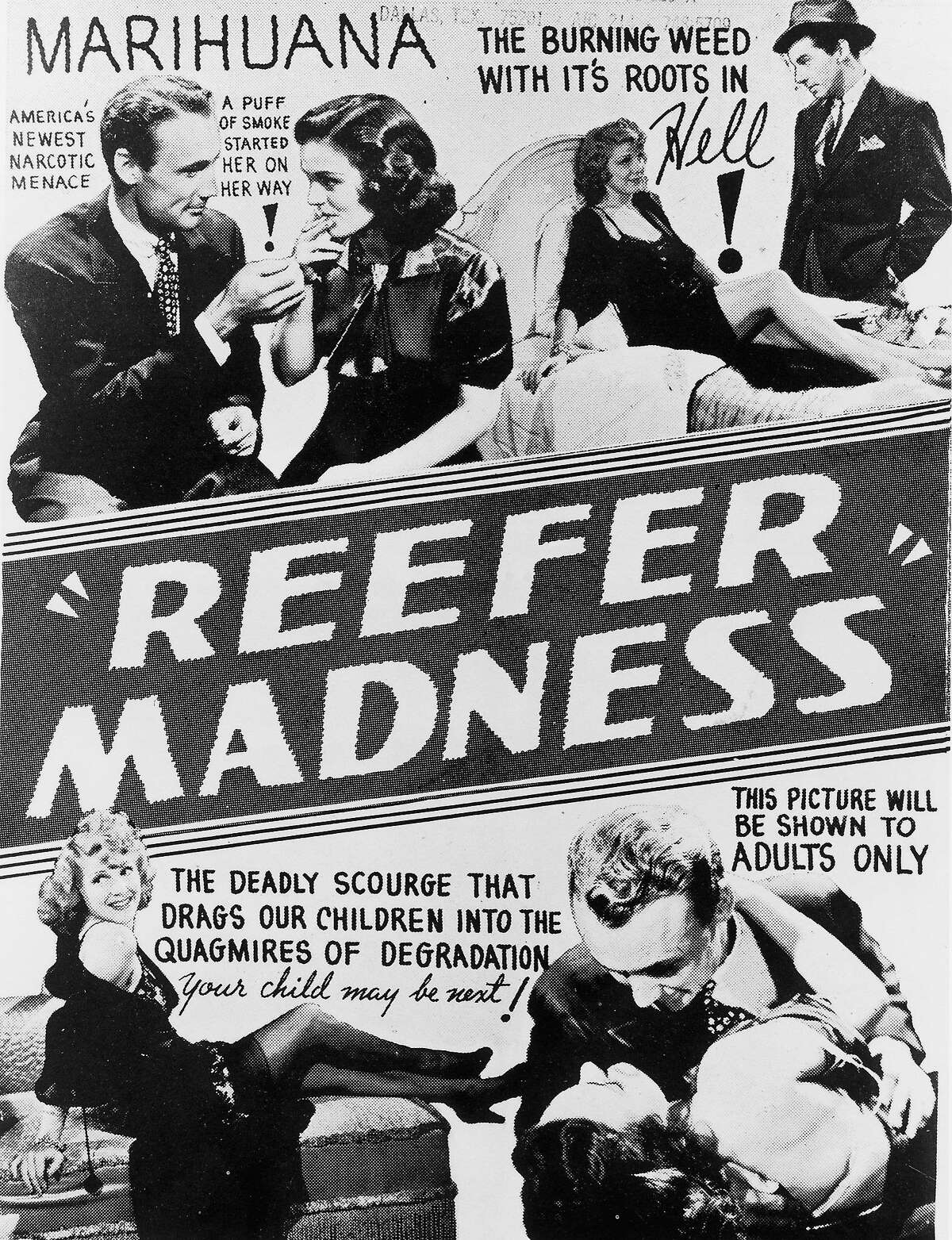 Reefer Madness  Movie Poster 1930s  Motion Picture Perils of Marijuana Usage 