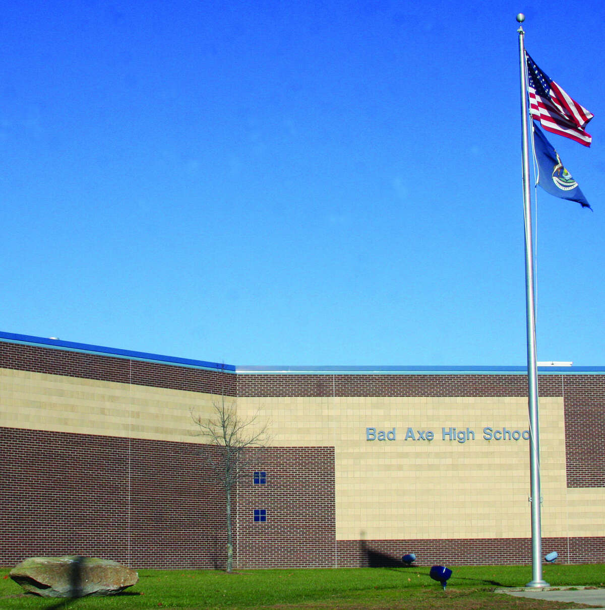 Spirit rock arrives at Bad Axe High School