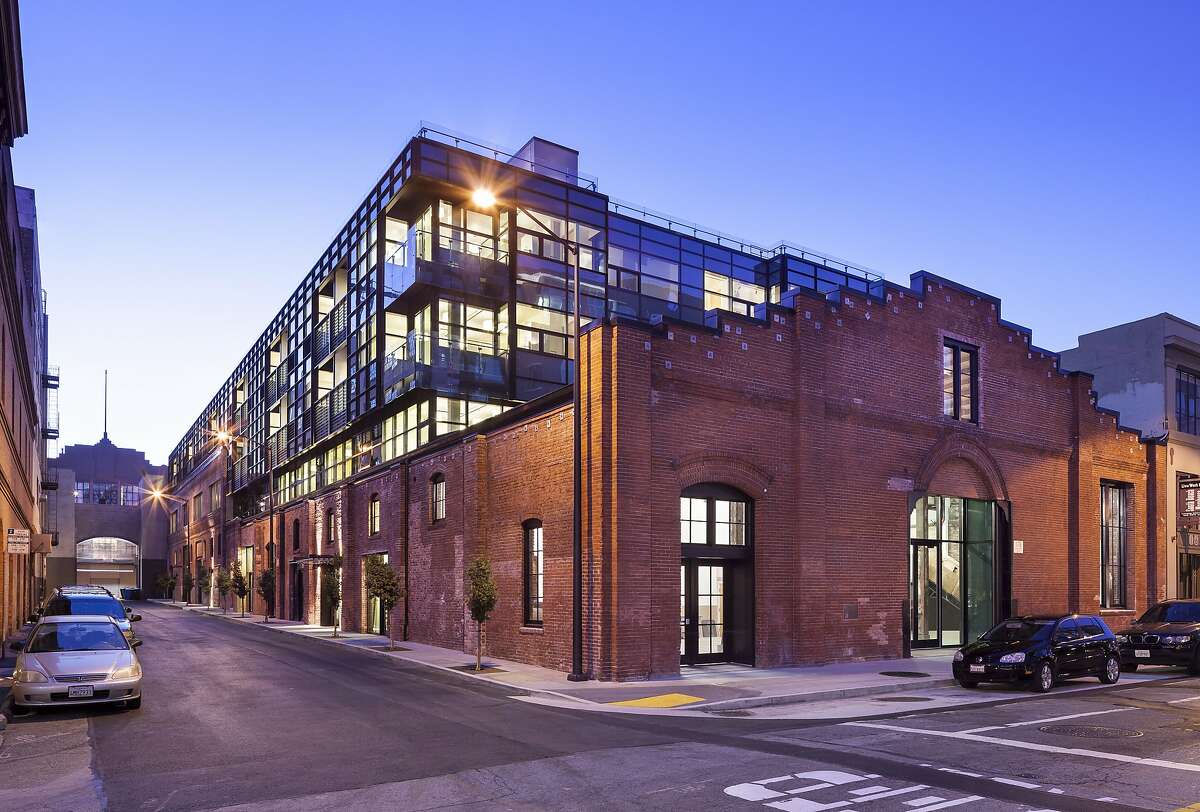 The addition of a contemporary glass structure to an 1888 brick factory at 178 Townsend St. is among the subjects of a new exhibition on historic preservation at the SPUR Urban Center Gallery.