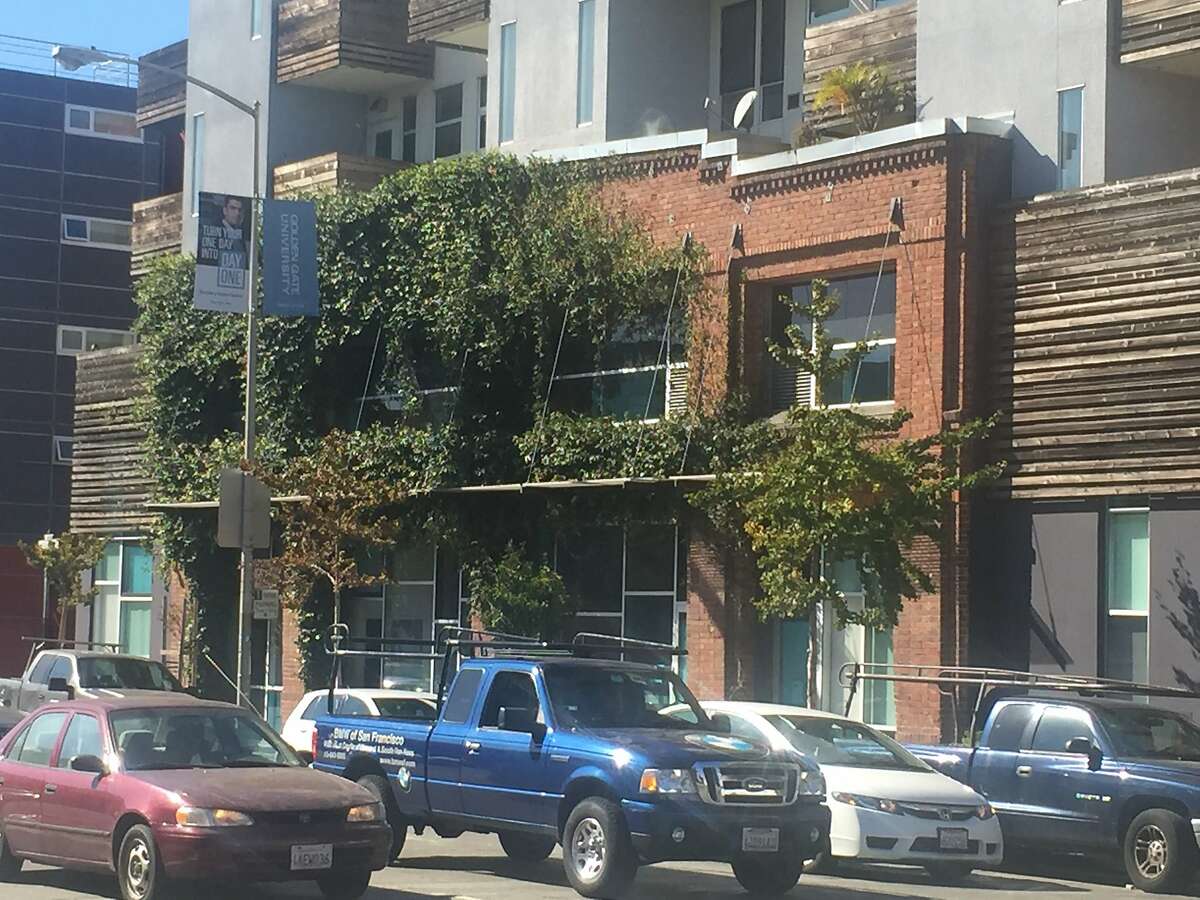 The affordable housing complex at Folsom and Dore streets, designed by David Baker Architects.