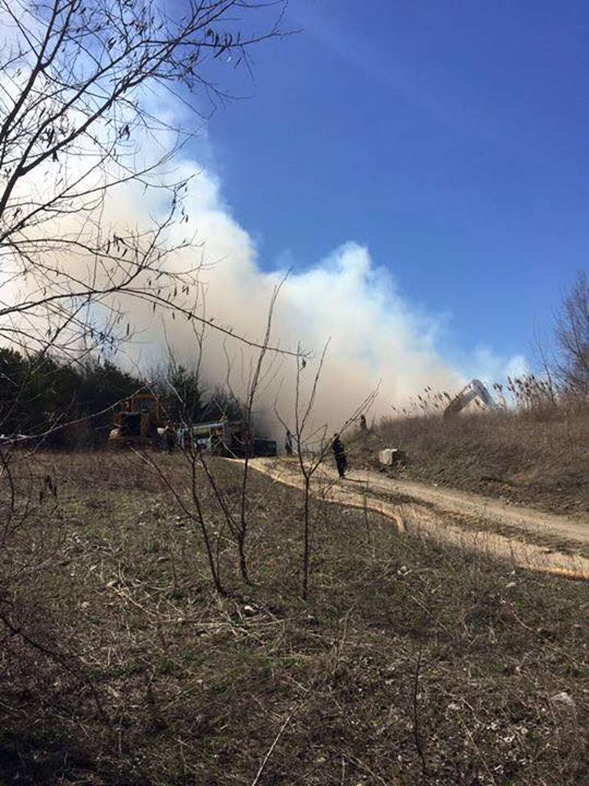 Wynantskill brush fire draws crews to Fane gravel pit
