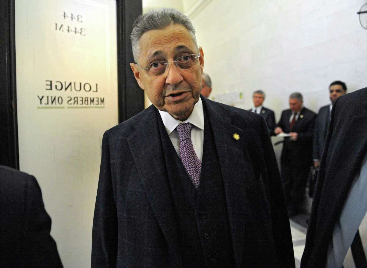 Speaker Sheldon Silver is seen coming out of the Assembly lounge at the Capitol on Monday, Feb. 2, 2015 in Albany, N.Y. (Lori Van Buren / Times Union)