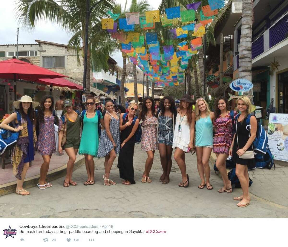 Dallas Cowboys Cheerleaders get dolled up in bikinis for swimsuit photo