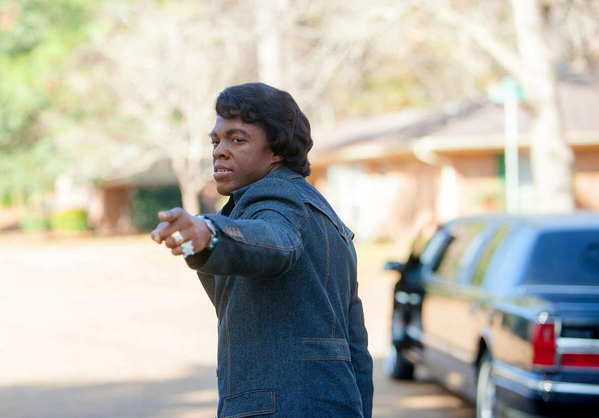 This image released by Universal Pictures shows Chadwick Boseman in a scene from "Get On Up." (AP Photo/Universal Pictures)