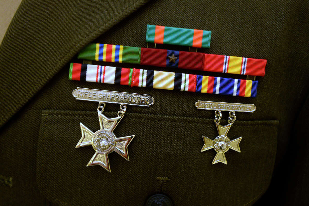 Military uniforms on display at Steamboat Museum