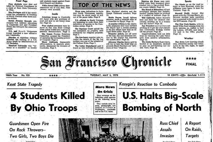 Chronicle Covers When The Kent State Shootings Led To Campus Havoc