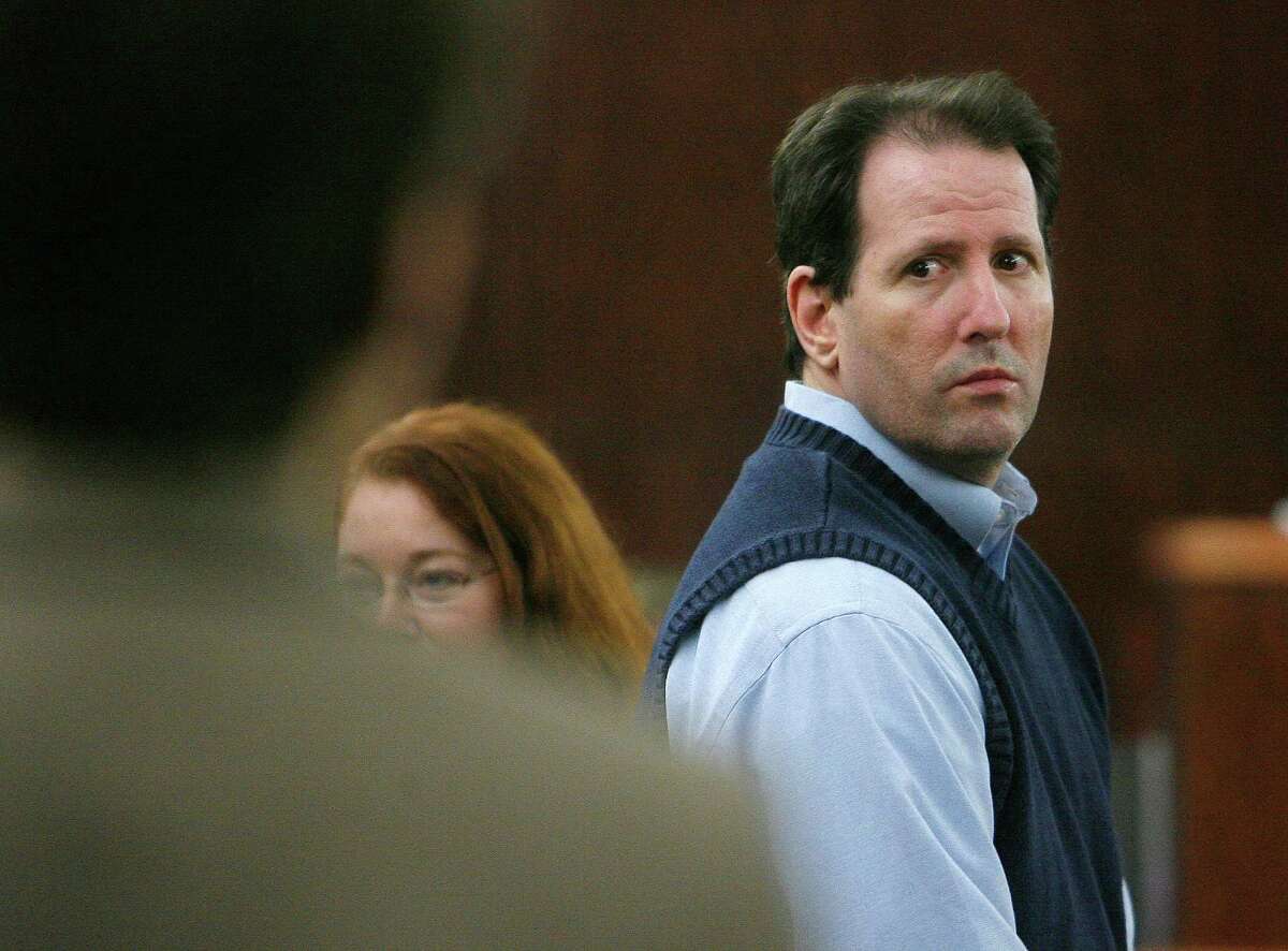 Max Soffar looks at court spectators after he was given the death sentence in a 2006 trial. It was the second time he was convicted for a killing during a 1980 bowling alley robbery.