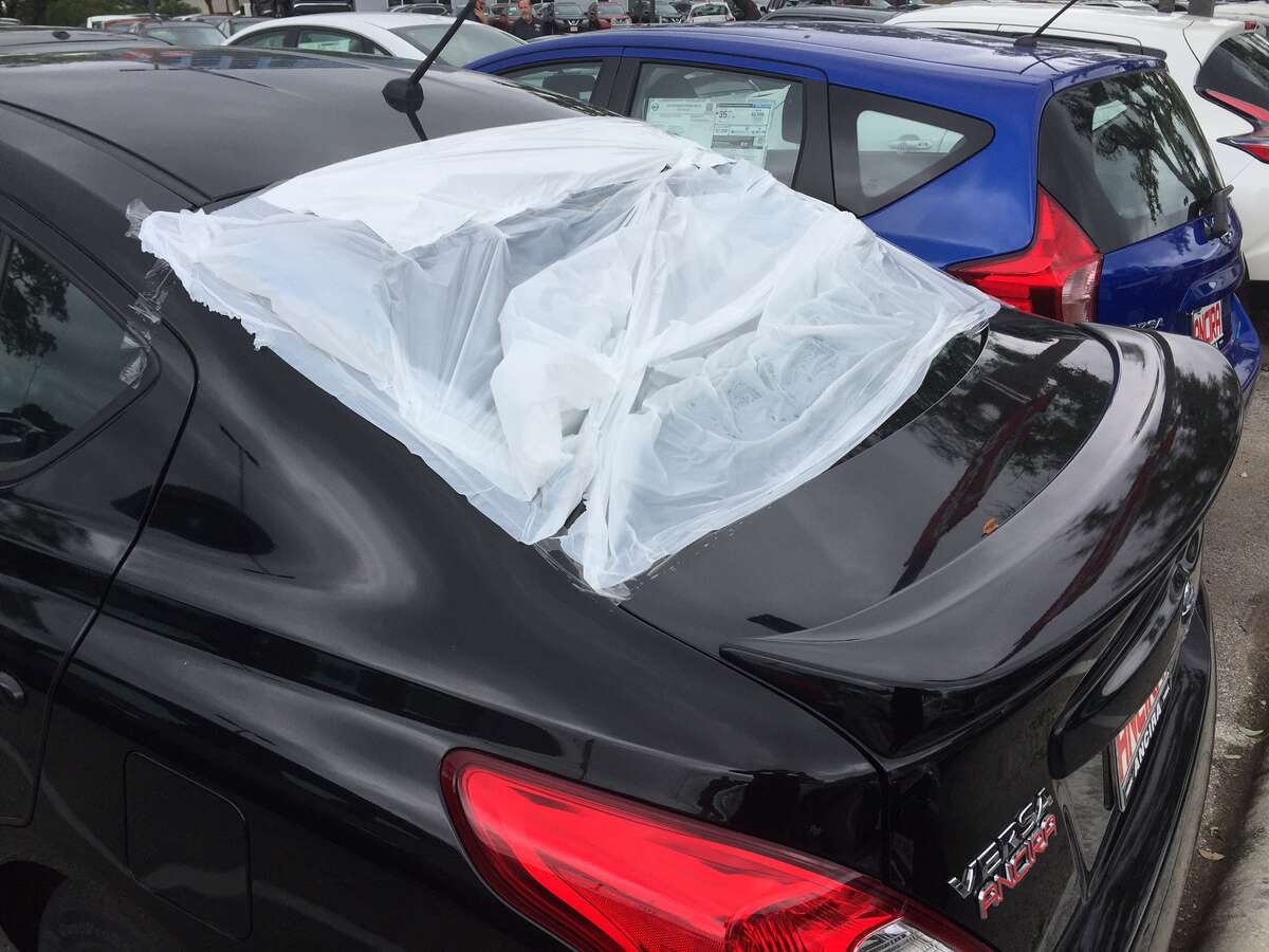 Ancira Nissan said 75 percent of their 1,200-car inventory was affected by the second round of hail this month, on April 25.