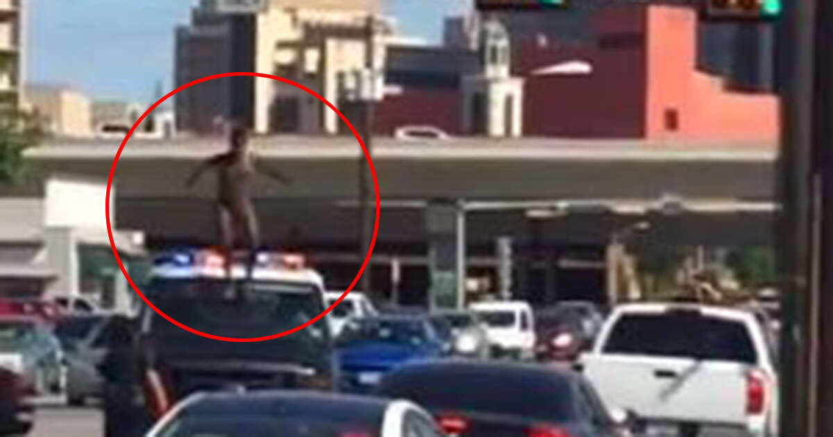 A minute-long video posted on Reddit shows a completely naked man running through San Pedro Avenue while evading police on Wednesday, April 27, 2016. It is unclear if he will face any charges.