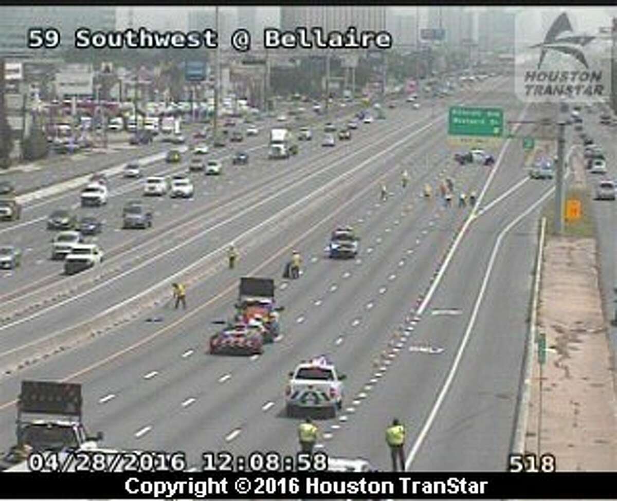 Southwest Freeway reopens after debris cleared in SW Houston