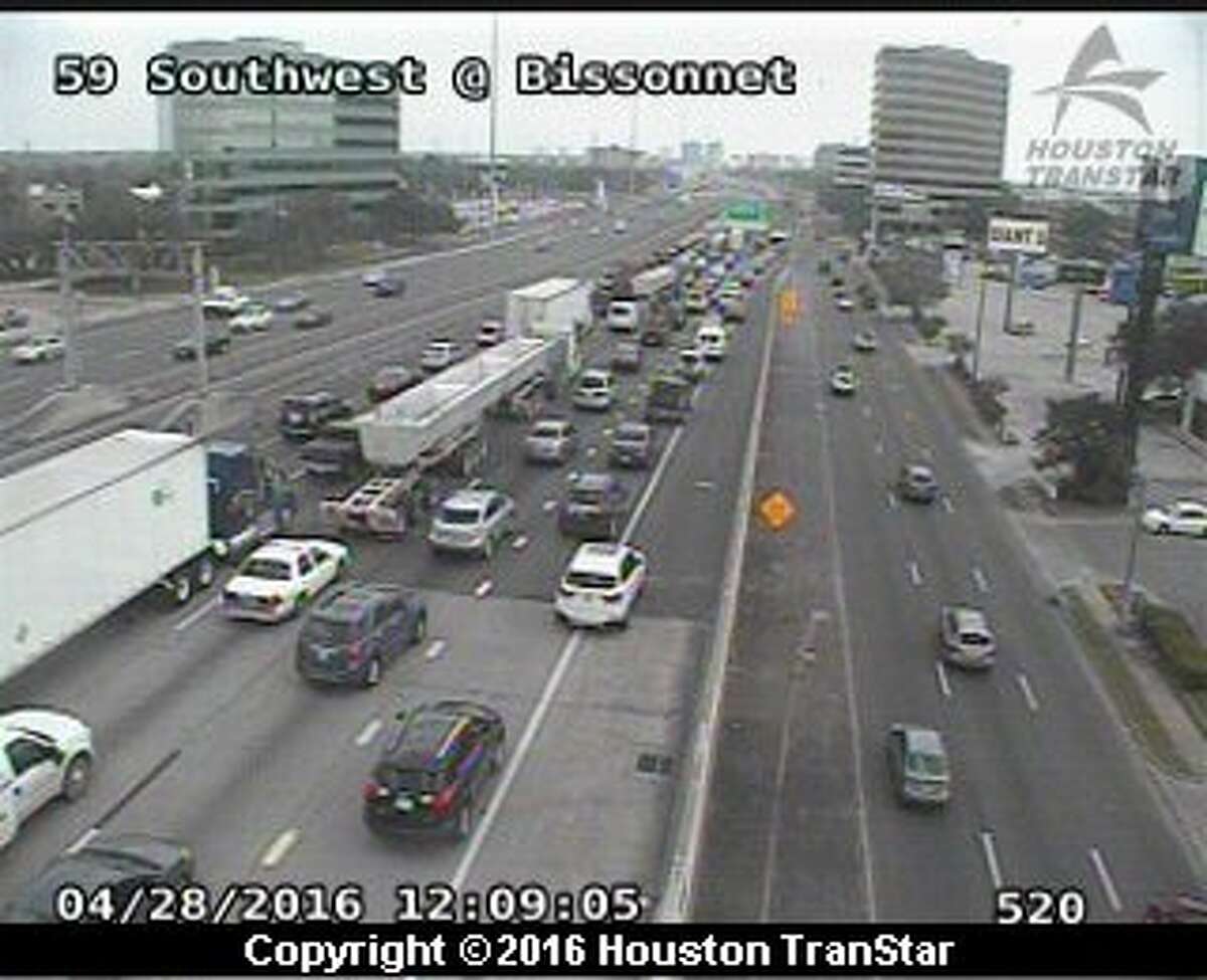 Southwest Freeway reopens after debris cleared in SW Houston