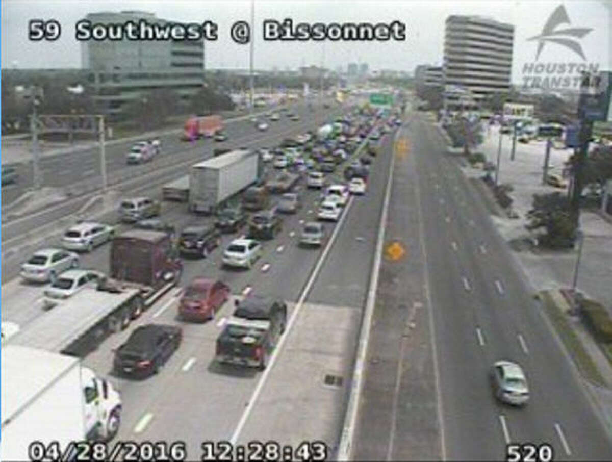 Southwest Freeway reopens after debris cleared in SW Houston