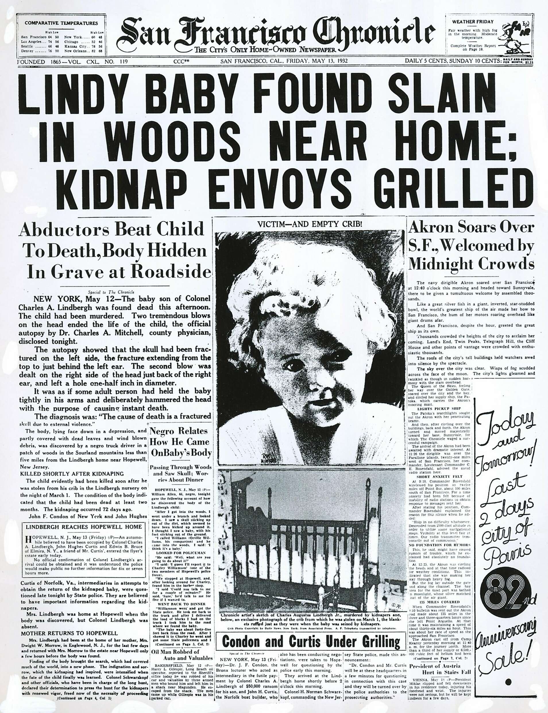 THIS DAY IN HISTORY – Kidnapped Lindbergh baby found dead – 1932 – The ...