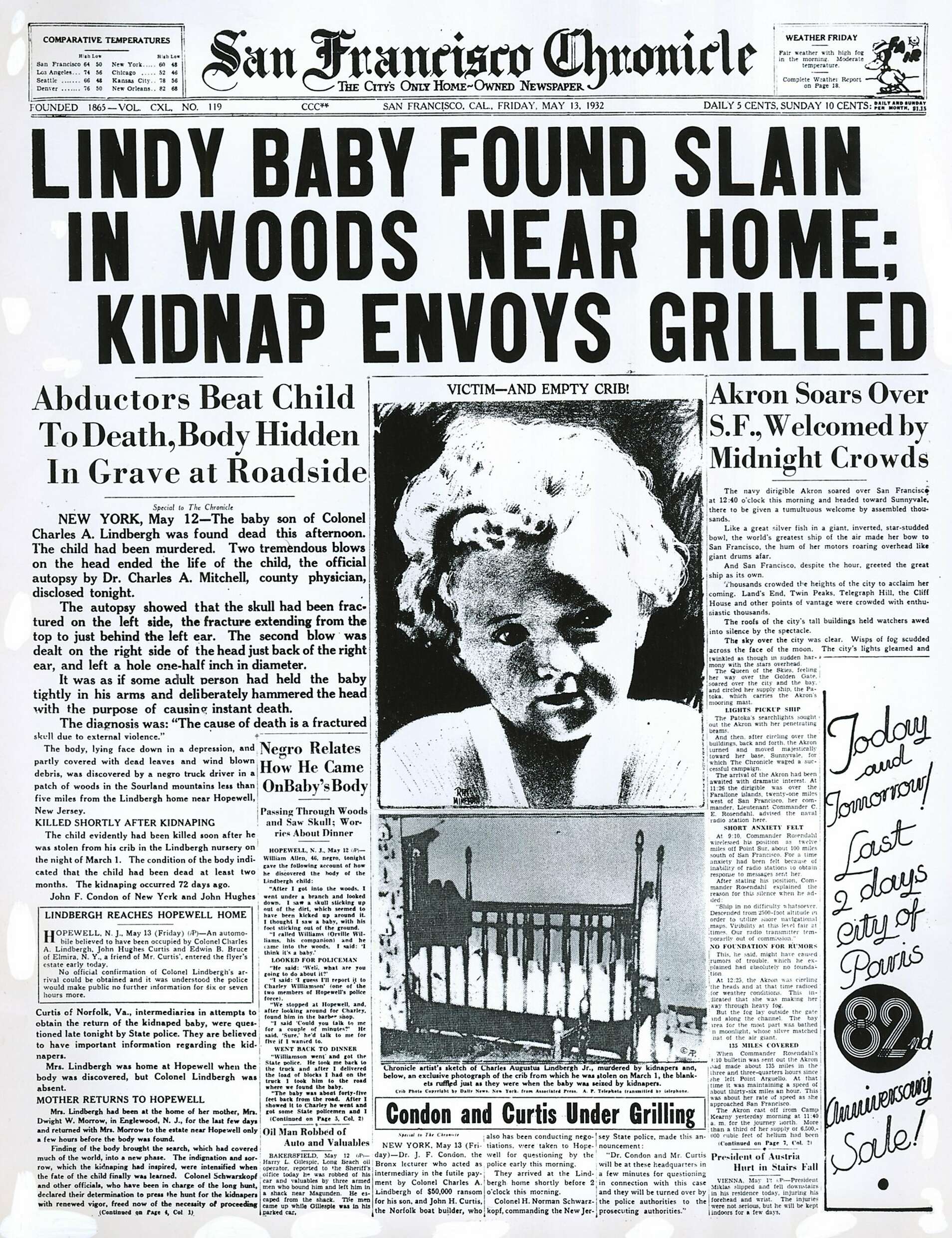Chronicle Covers: The discovery of the Lindbergh baby's body