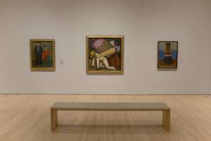 Frida Kahlo's painting "Frieda and Diego Riero," left, hangs next to Diego River's painting at the San Francisco Museum of Modern Art on April, 28, 2016 in San Francisco, Calif.