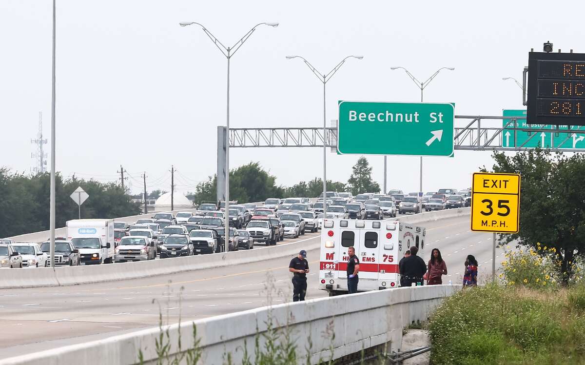 An officer-involved shooting along Beltway 8, between Bissonnet and Bellaire, nearly brought rush hour traffic to a standstill on Thursday afternoon.