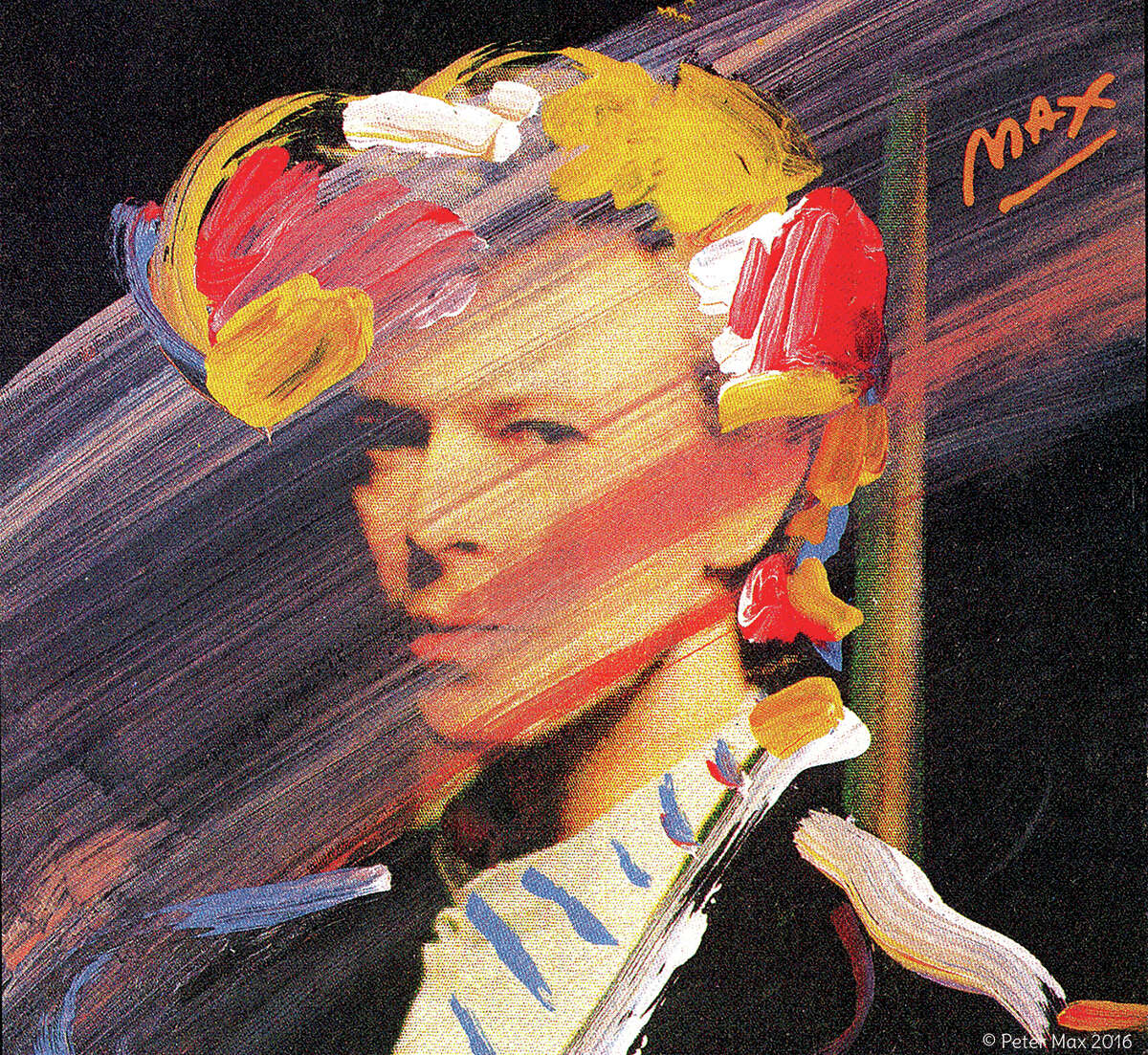 Peter Max's iconic image of David Bowie.