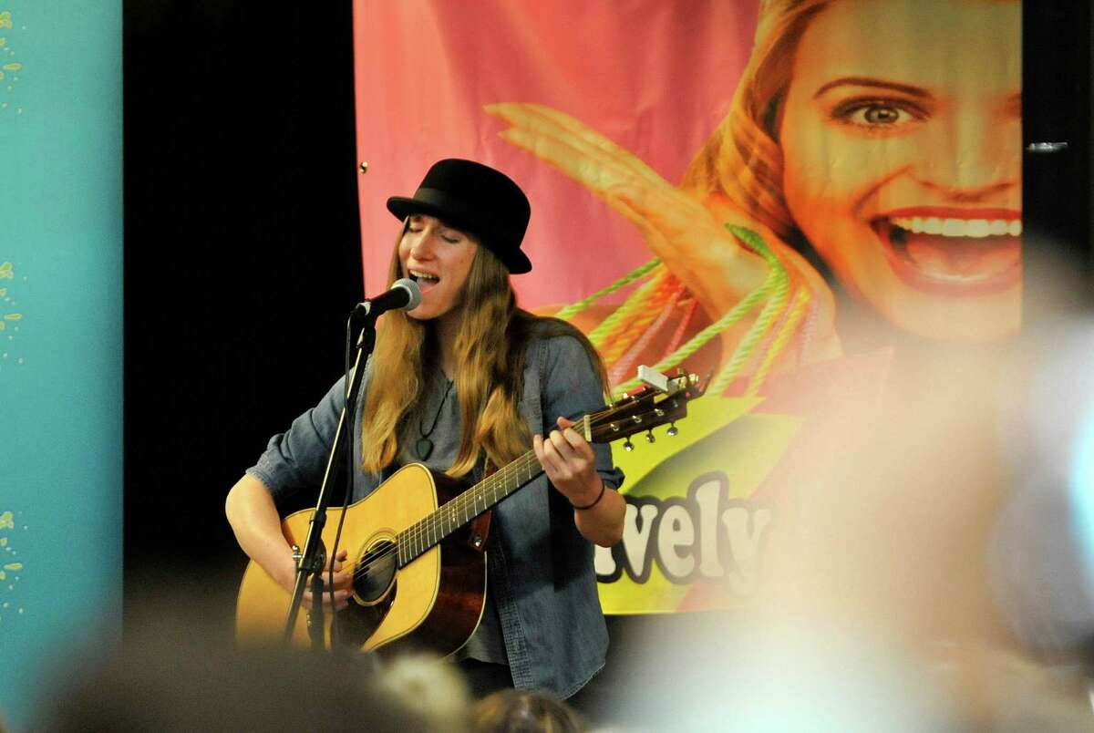 Sawyer Fredericks, winner of the television show, The Voice, performs at the New York Women's Expo at Siena College on Sunday, Feb. 28, 2016, in Loudonville, N.Y. (Paul Buckowski / Times Union)