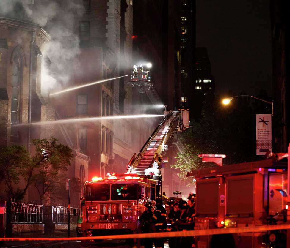 Fire heavily damages historic New York City church