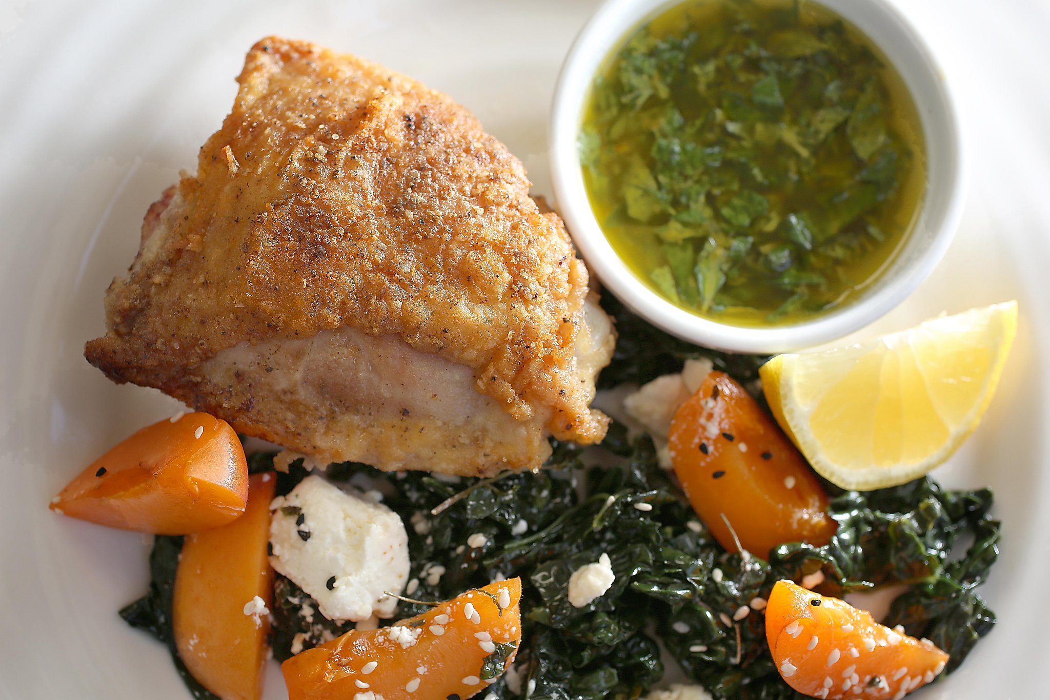 Recipe: Cast-iron Chicken Thighs With Meyer Lemon-Mint Salmoriglio