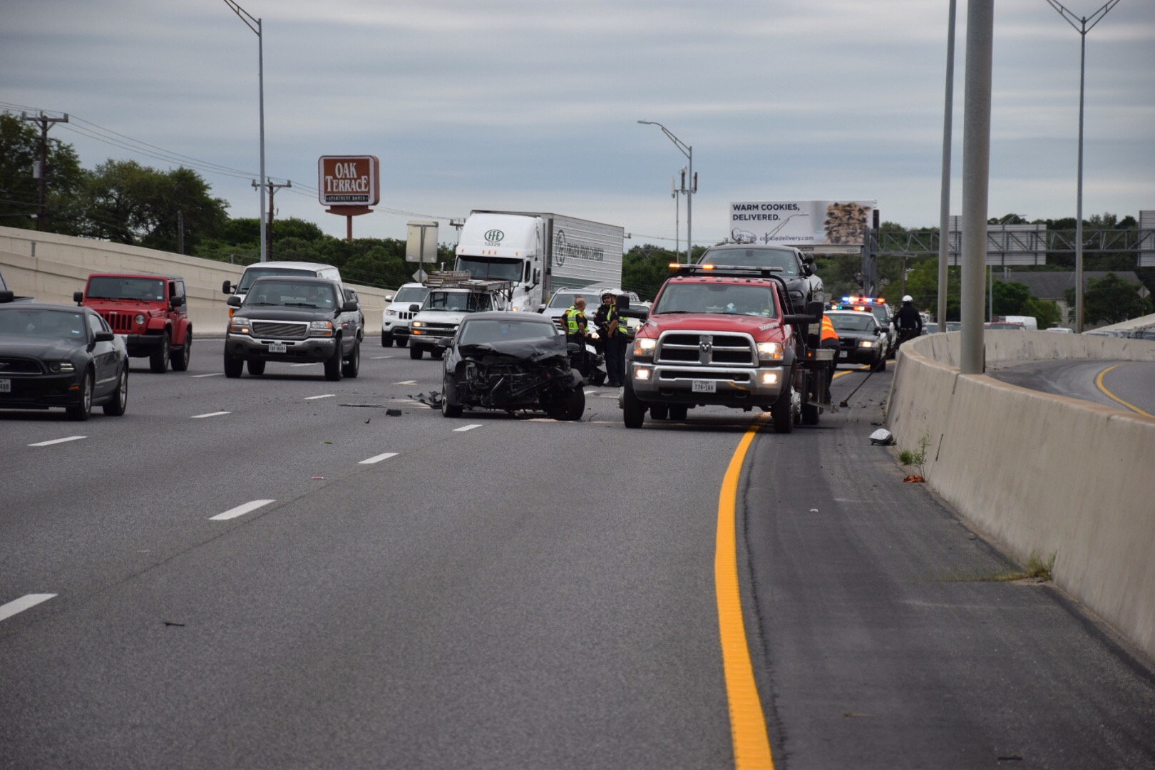 SAPD Officer Hospitalized After Patrol Car Rear-ended On Interstate 10