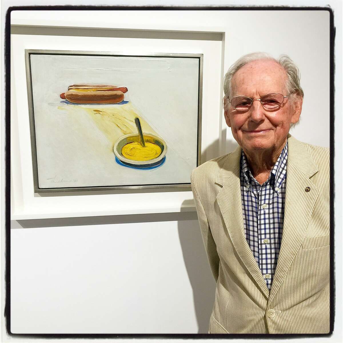 Art Bash guest Wayne Thiebaud was also at Minnesota Street Project for a dinner preview hosted by Christie's which launches its Post War & Contemporary Art Sale May 8 in New York. April 2016.