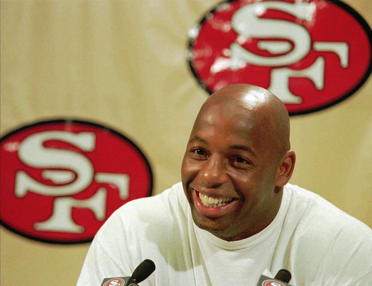 FILE -- San Francisco 49ers defensive tackle Dana Stubblefield smiles during a news conference at 49ers headquarters in Santa Clara, Calif., Monday, Dec. 8, 1997.